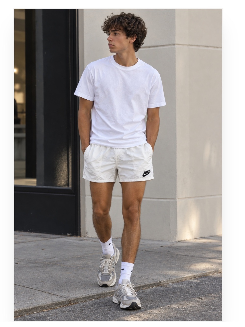 Vintage Men’s Nike Athletic Shorts in Butter Yellow